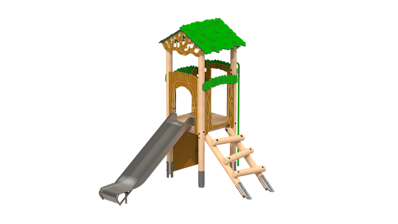 Technical render of a Kestrel Play Tower